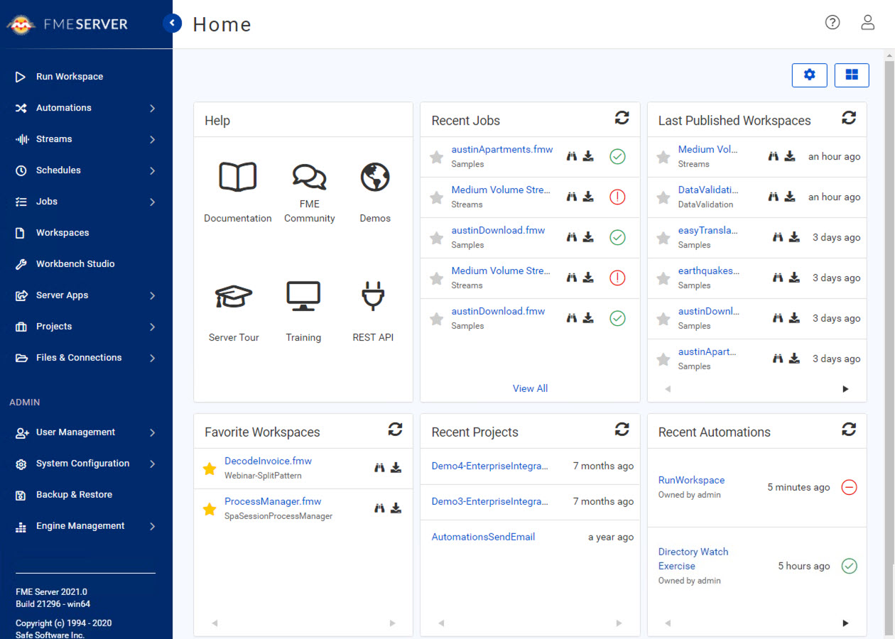 Fme Server 20210 Tour Safe Software 3837