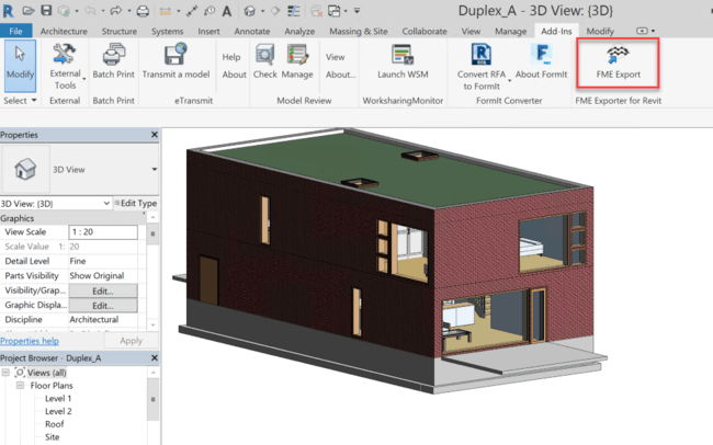 FME导出插件在Revit